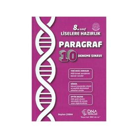8. Sınıf Liselere Hazırlık Paragraf 10 Deneme Sınavı DNA Yayınları