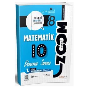8. Sınıf Matematik 1. Dönem 10'lu Zoom Serisi Deneme Sınavı - Günay Yayınları