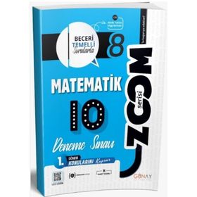 8. Sınıf Matematik 1. Dönem 10'lu Zoom Serisi Deneme Sınavı - Günay Yayınları
