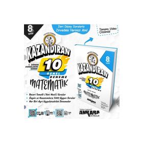 8. Sınıf Matematik 1. Dönem Kazandıran 10 Deneme Ankara Yayıncılık