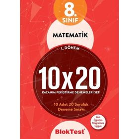 8. Sınıf Matematik 10x20 Denemeleri Seti