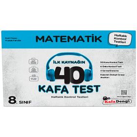 8. Sınıf Matematik 40 Kafa Test-Kafa Dengi Yayınları