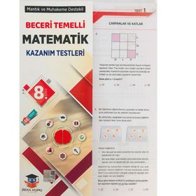 8. Sınıf Matematik Beceri Temelli Kazanım Testleri Zeka Küpü Yayınları