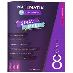 8. Sınıf Matematik Branş Denemesi Pruva Akademi Yayınları