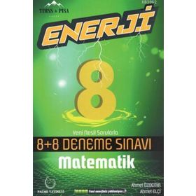 8. Sınıf Matematik Enerji 8+8 Deneme Sınavı Palme Yayınları