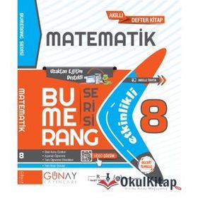 8. Sınıf Matematik Etkinlikli Bumerang Serisi Günay Yayınları
