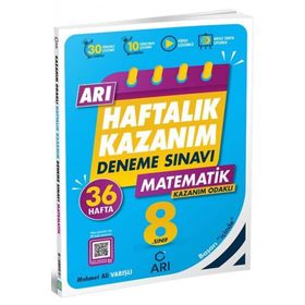 8. Sınıf Matematik Haftalık Kazanım Denemeleri Arı Yayınları