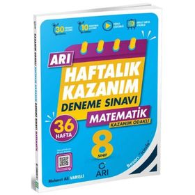 8. Sınıf Matematik Haftalık Kazanım Denemeleri Arı Yayınları