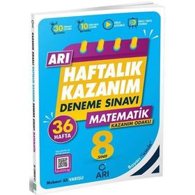8. Sınıf Matematik Haftalık Kazanım Denemeleri Arı Yayınları