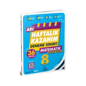 8. Sınıf Matematik Haftalık Kazanım Denemeleri Arı Yayınları