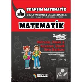 8. Sınıf Matematik Konu Özetli Etkinlikli Müfredat Odaklı - Kazanım Temelli Soru Bankası - Kerim Uzuntaş