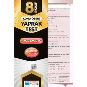 8.Sınıf Matematik Konu Özetli Yaprak Test Evrensel İletişim Yayınları