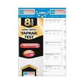 8.Sınıf Matematik Konu Özetli Yaprak Test Evrensel İletişim Yayınları