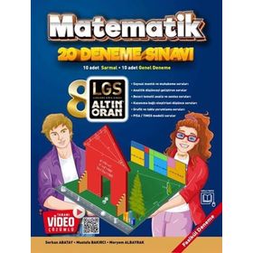 8. Sınıf Matematik Tamamı Video Çözümlü 20 Deneme-Altın Oran Yayınları