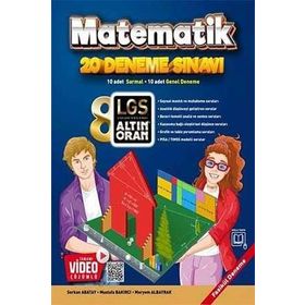 8. Sınıf Matematik Tamamı Video Çözümlü 20 Deneme-Altın Oran Yayınları