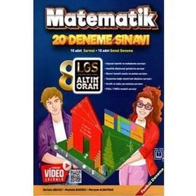 8. Sınıf Matematik Tamamı Video Çözümlü 20 Deneme-Altın Oran Yayınları