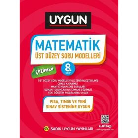 8. Sınıf Matematik Üst Düzey Soru Bankası - Sadık Uygun Yayınları