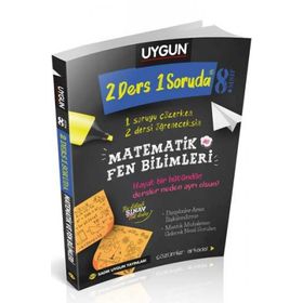 8. Sınıf Matematik ve Fen Bilimleri 2 Ders 1 Soruda Sadık-Uygun Yayınları