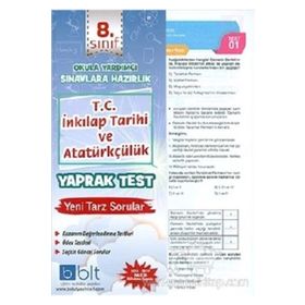 8. Sınıf Matematik Yaprak Test Bulut Eğitim ve Kültür Yayınları