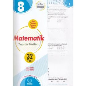 8. Sınıf Matematik Yaprak Test Palme Yayınları