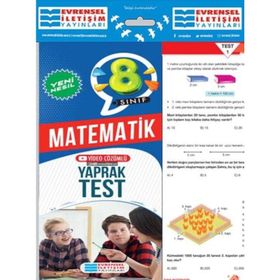 8. Sınıf Matematik Yeni Nesil Video Çözümlü Yaprak Test-Evrensel İletişim