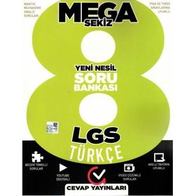 8. Sınıf Mega Sekiz Yeni Nesil Türkçe Soru Bankası Cevap Yayınları