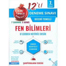 8. Sınıf Nar Efsane Fen Bilimleri 12 Deneme Sınavı 7 Sarmal 5 Genel-Nartest Yayınları