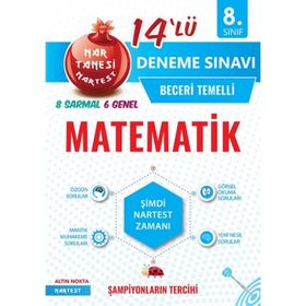 8. Sınıf Nar Tanesi Matematik 14 Deneme Nartest Yayınevi