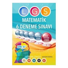 8. Sınıf Omage Matematik 6 Deneme Sınavı - Omage Yayınları