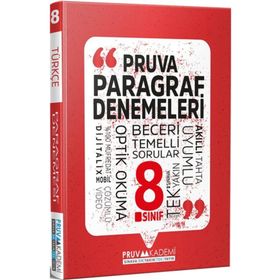 8. Sınıf Paragraf Deneme Pruva Akademi Yayınları