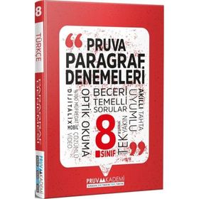 8. Sınıf Paragraf Deneme Pruva Akademi Yayınları