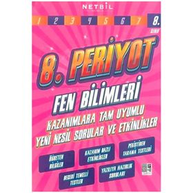8. Sınıf Periyot Fen Bilimleri Etkinlikli Soru Bankası-Netbil Yayınları