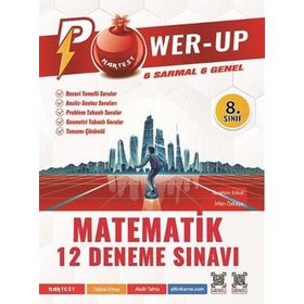 8. Sınıf Power-Up Matematik 12 Deneme Sınavı Nartest Yayınevi