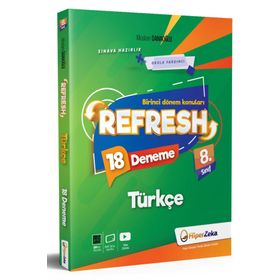 8. Sınıf Refresh Türkçe 18 Deneme LGS 1. Dönem Konuları Hiper Zeka Yayınları