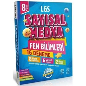 8.Sınıf Sayısal Medya Fen Bilimleri 16 Deneme Ünlüler Karması