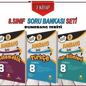 8.Sınıf Soru Bankası Seti Bumerang Serisi 3 Kitap Günay Yayınları