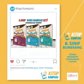 8.Sınıf Soru Bankası Seti Bumerang Serisi 3 Kitap Günay Yayınları