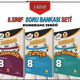 8.Sınıf Soru Bankası Seti Bumerang Serisi 3 Kitap Günay Yayınları