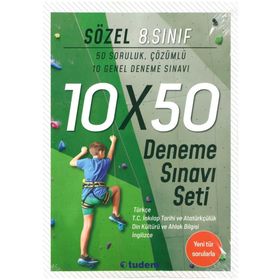 8. Sınıf Sözel 10x50 Deneme Sınavı Seti Tudem Yayınları