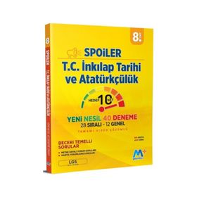 8. Sınıf Spoiler İnkılap Tarihi Yeni Nesil 18 Deneme Martı M+ Yayınları