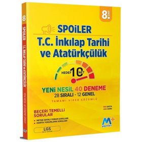 8. Sınıf Spoiler İnkılap Tarihi Yeni Nesil 18 Deneme Martı M+ Yayınları