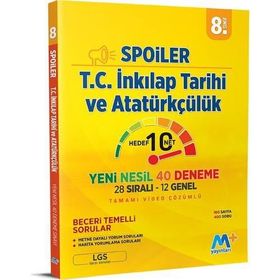 8. Sınıf Spoiler İnkılap Tarihi Yeni Nesil 18 Deneme Martı M+ Yayınları
