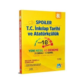 8. Sınıf Spoiler İnkılap Tarihi Yeni Nesil 18 Deneme Martı M+ Yayınları