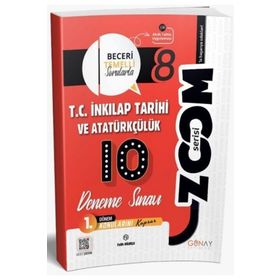 8. Sınıf T.C. İnkılap Tarihi ve Atatürkçülük 1. Dönem 10 lu Zoom Serisi Deneme Sınavı - Günay Yayınları