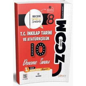 8. Sınıf T.C. İnkılap Tarihi ve Atatürkçülük 1. Dönem 10 lu Zoom Serisi Deneme Sınavı - Günay Yayınları