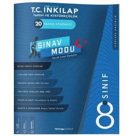 8. Sınıf T.C. İnkılap Tarihi ve Atatürkçülük 20 Branş Denemesi-Pruva Akademi