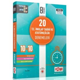 8. Sınıf T.C İnkılap Tarihi ve Atatürkçülük 20li Branş Deneme Video Çözümlü Nego Yayınları