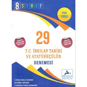 8. Sınıf T.C. İnkılap Tarihi ve Atatürkçülük 29 Denemesi Prf Paraf Yayınları
