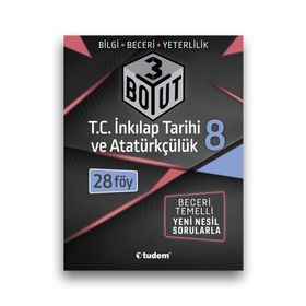 8. Sınıf T.C. İnkılap Tarihi ve Atatürkçülük 3 Boyut 28'li Föy-Tudem Yayınları