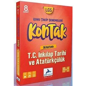 8. Sınıf T.C İnkılap Tarihi ve Atatürkçülük 36'lı Kontak Deneme PRF Paraf Yayınları